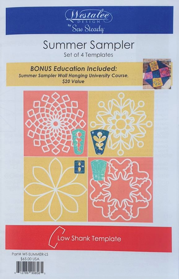 Punch with Judy > Westalee Design 4 Pce Summer Sampler Template Set